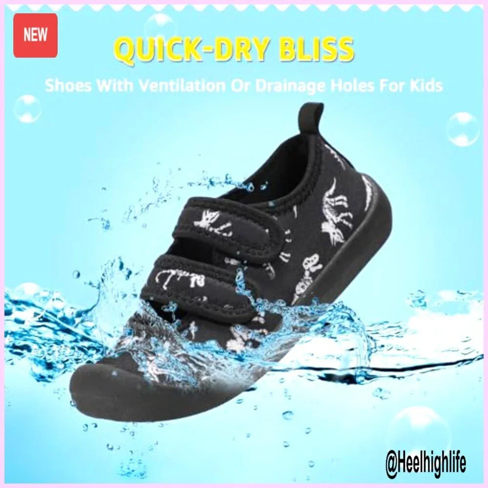 Toddler Water Shoes Quick Dry Non Slip Hook Loop Swim Barefoot Aqua Socks